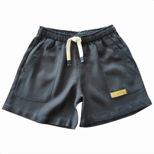Boys Linen Blend Shorts (Deep Navy)