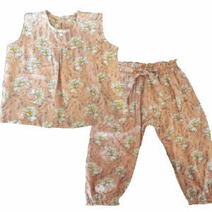 Little wanderer set in pink floral