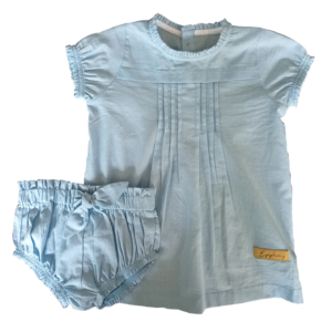 Baby blue broekie dress set