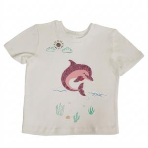 Lil Girls organic cotton dolphin🐬 tee